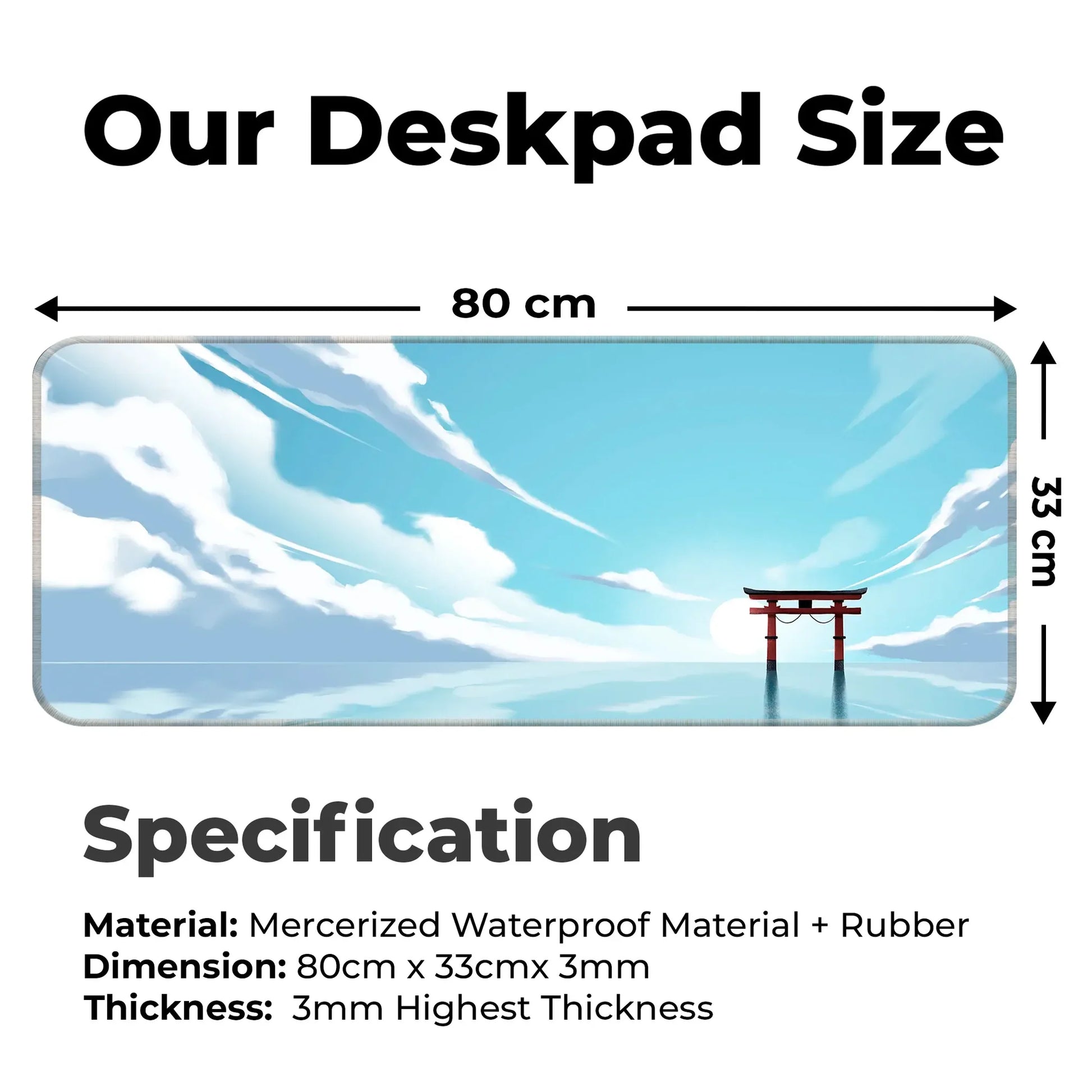 Tori Gate - Sunny Day - E-XL Mousepad image 1