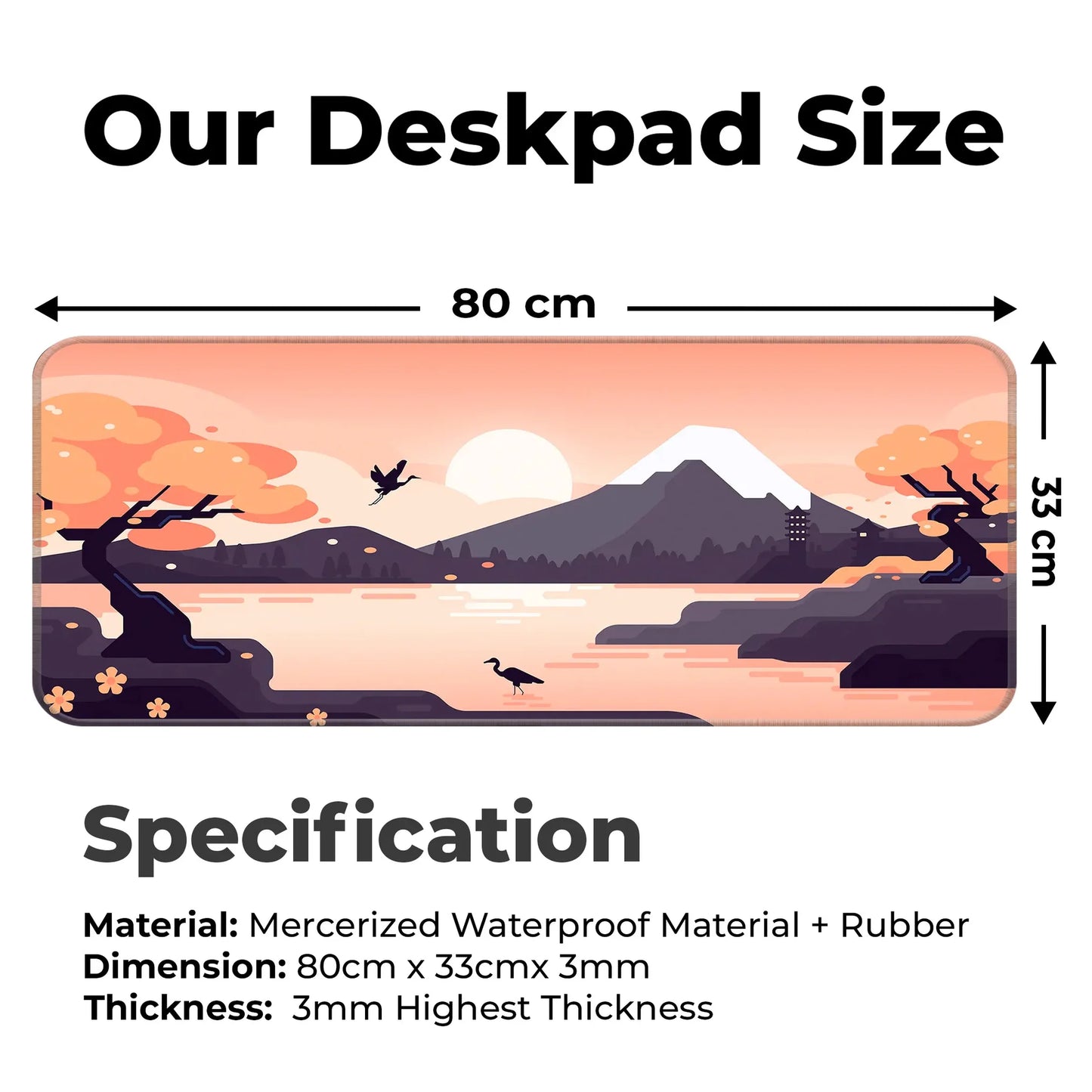 Mountains Art - Orange - E-XL Mousepad image 1