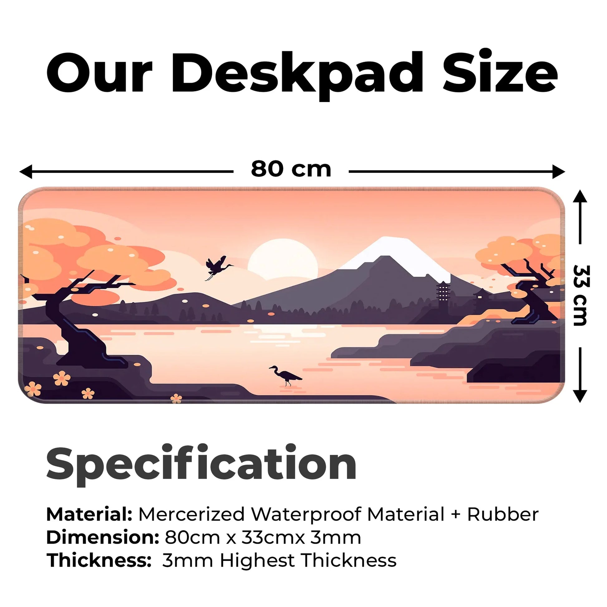 Mountains Art - Orange - E-XL Mousepad image 1
