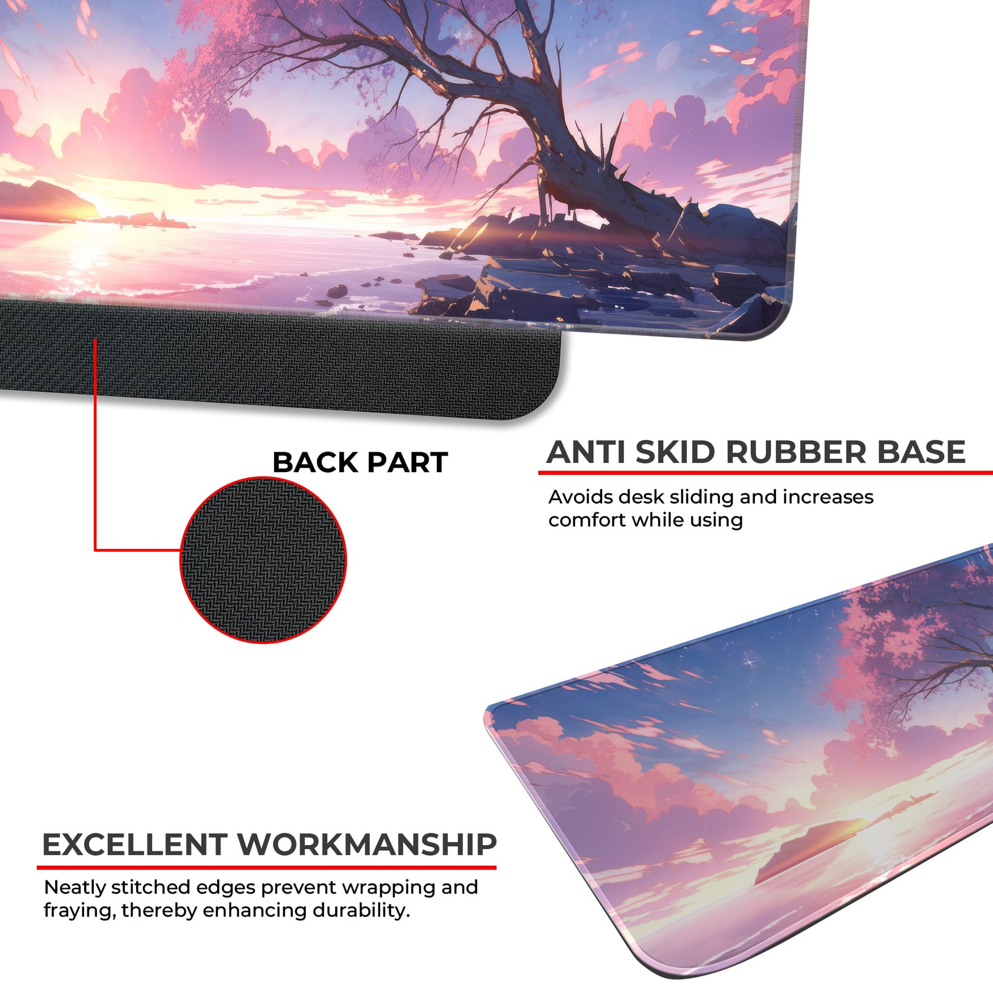 Sakura Sunset Abstract - E-XL Mousepad image 2