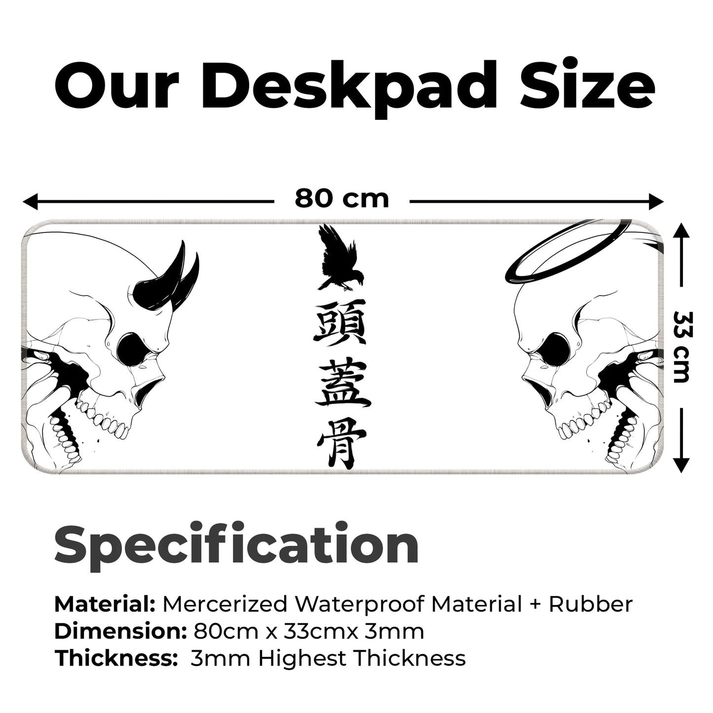 Devil or Angel - White - E-XL Mousepad image 1