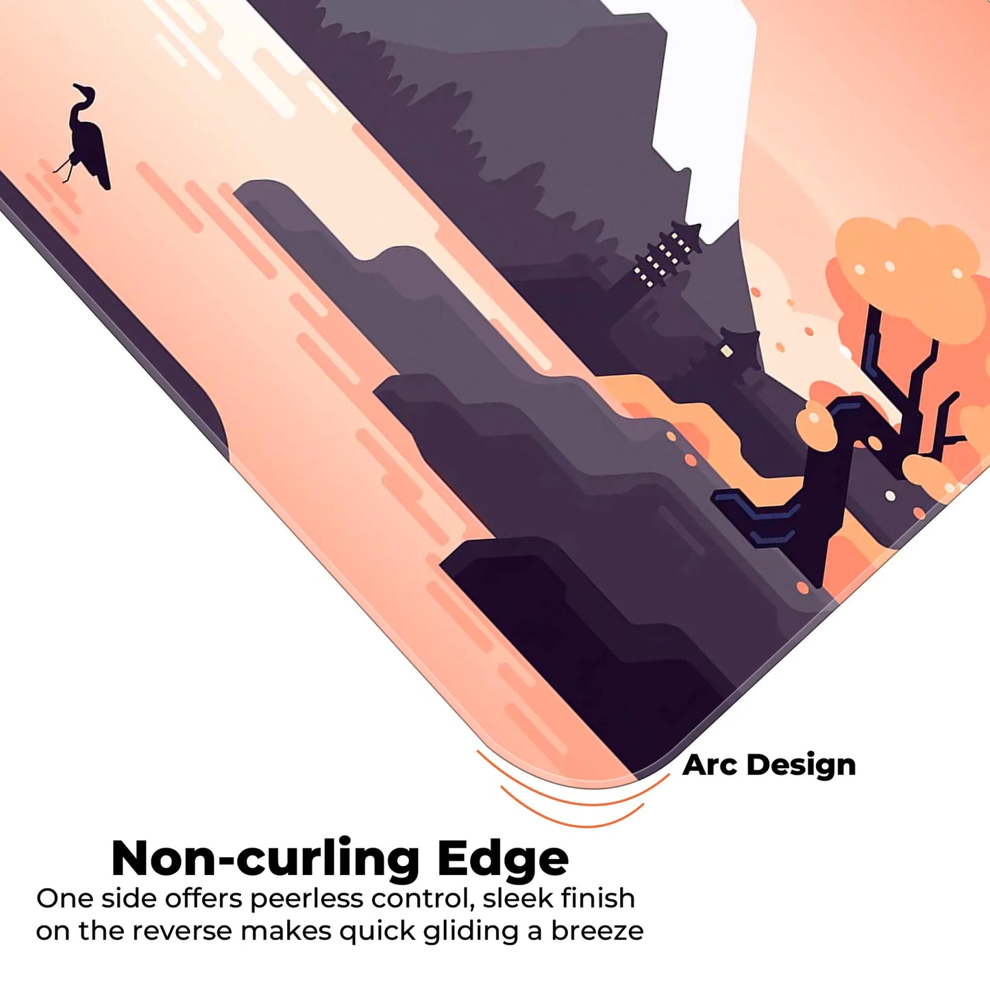 Mountains Art - Orange - E-XL Mousepad image 4