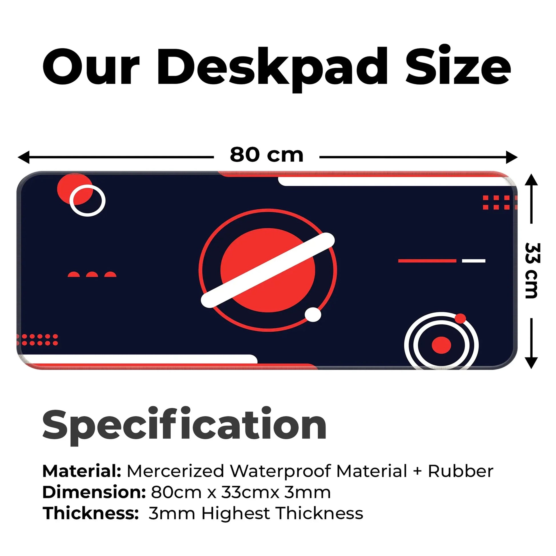 Red Orbit Minimal - E-XL Mousepad image 1