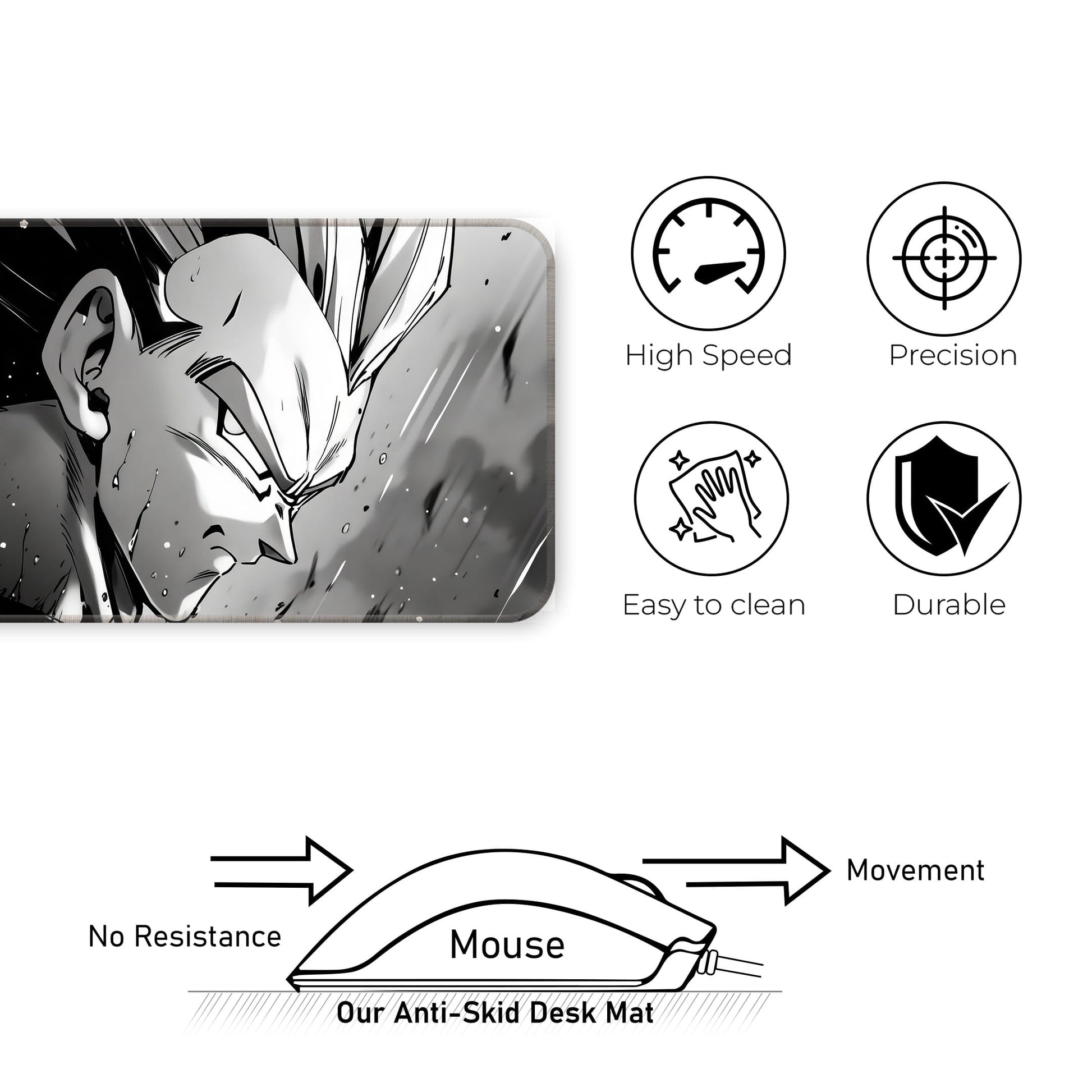DBZ - Vegeta - E-XL Mousepad image 3