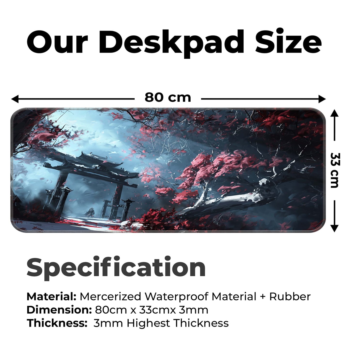 Dark Sakura Art - E-XL Mousepad image 1