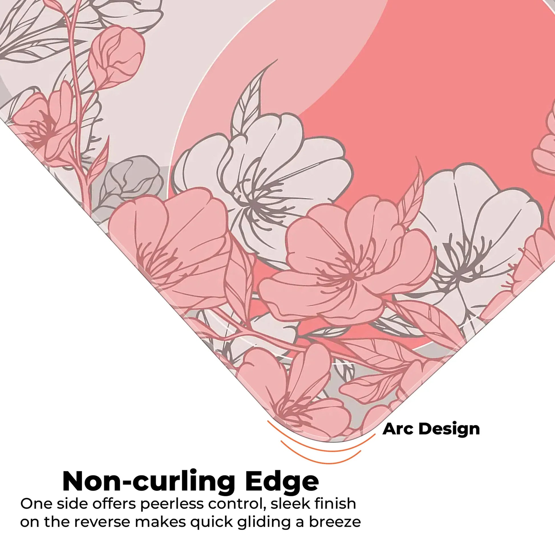 Sakura Circles - Peach - E-XL Mousepad image 4