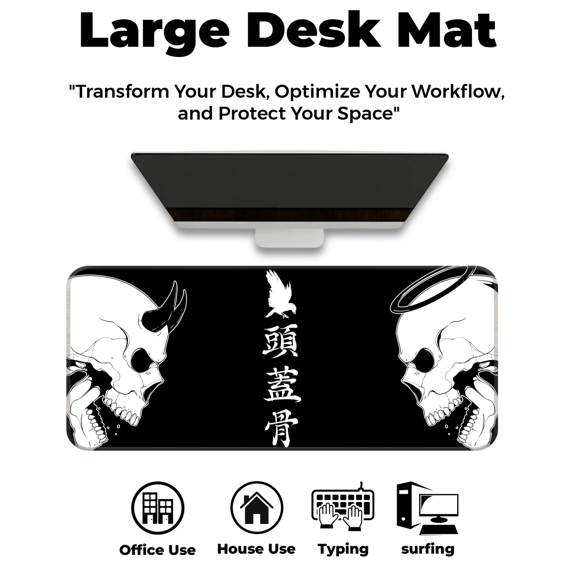 Devil or Angel - Black - E-XL Mousepad image 5
