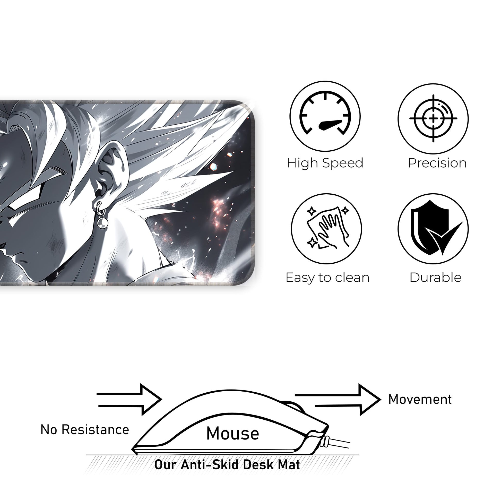 DBZ - Goku Ultra Instinct - E-XL Mousepad image 3