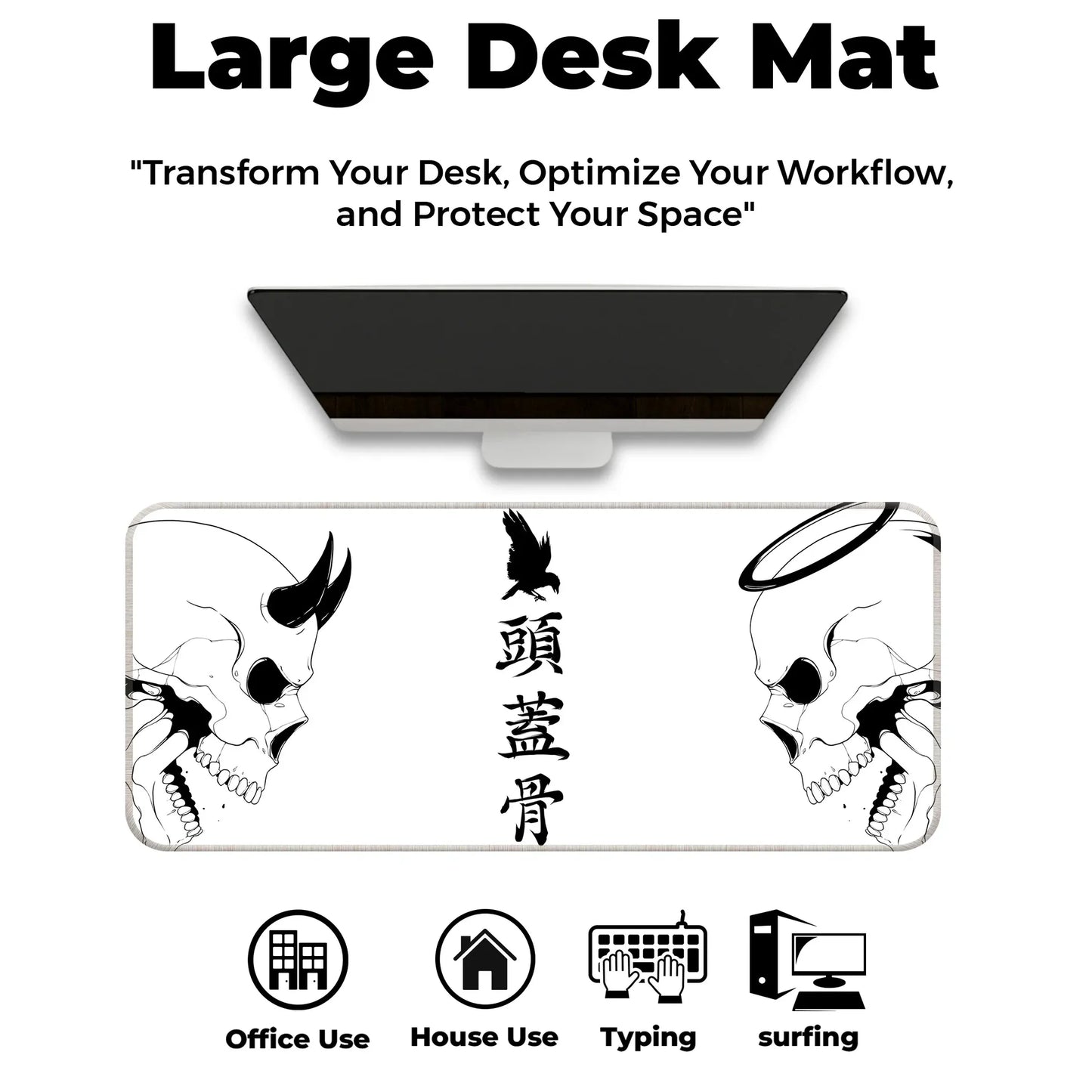 Devil or Angel - White - E-XL Mousepad image 5