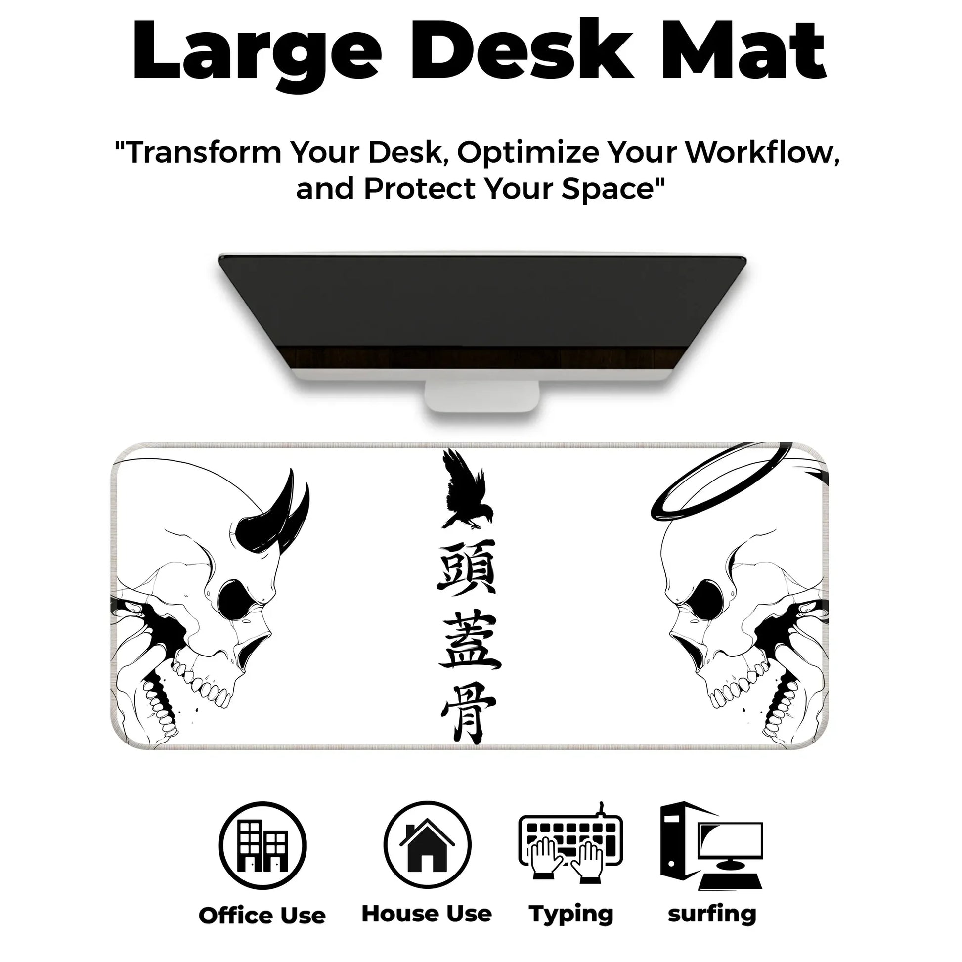 Devil or Angel - White - E-XL Mousepad image 5