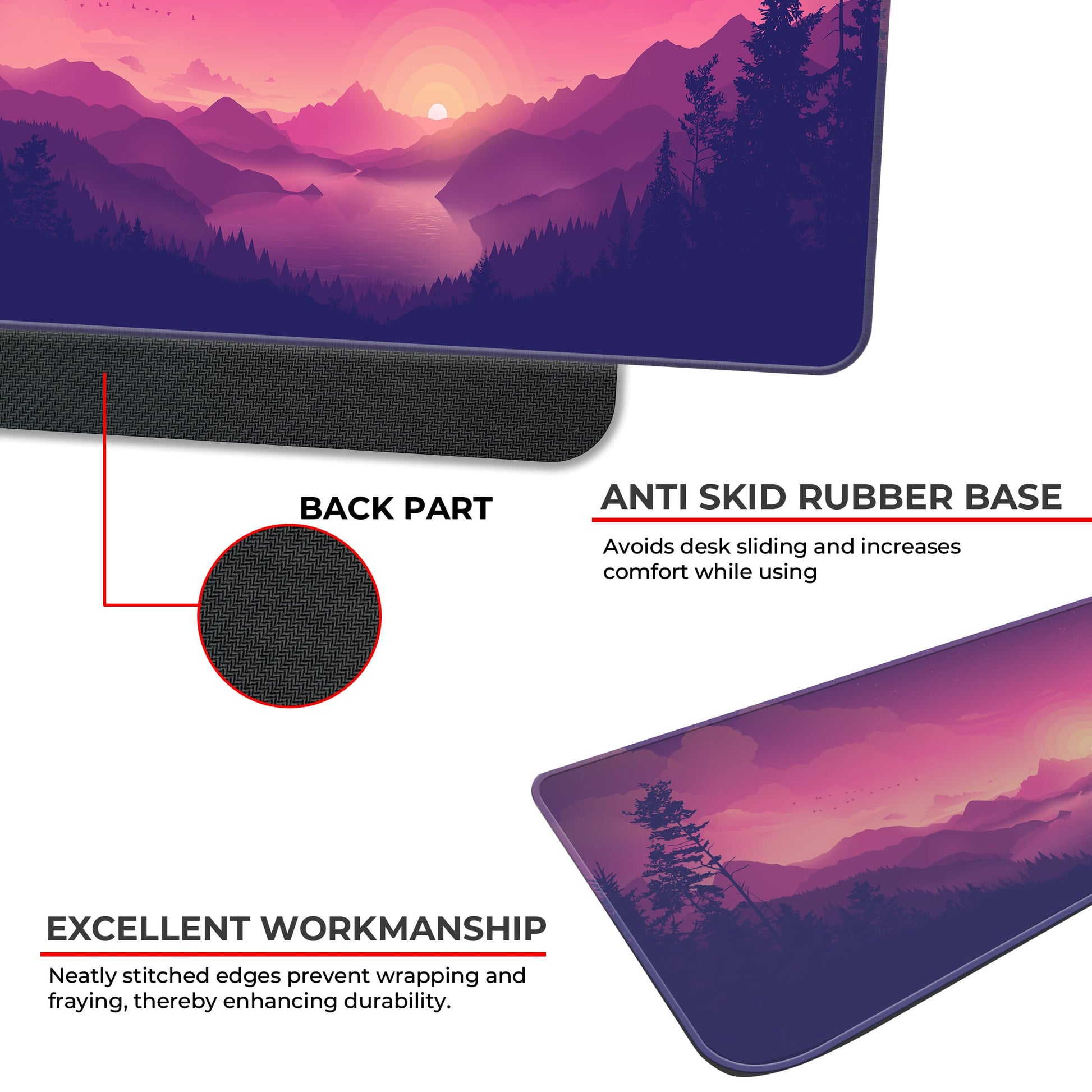 Pink Sunset - E-XL Mousepad image 2