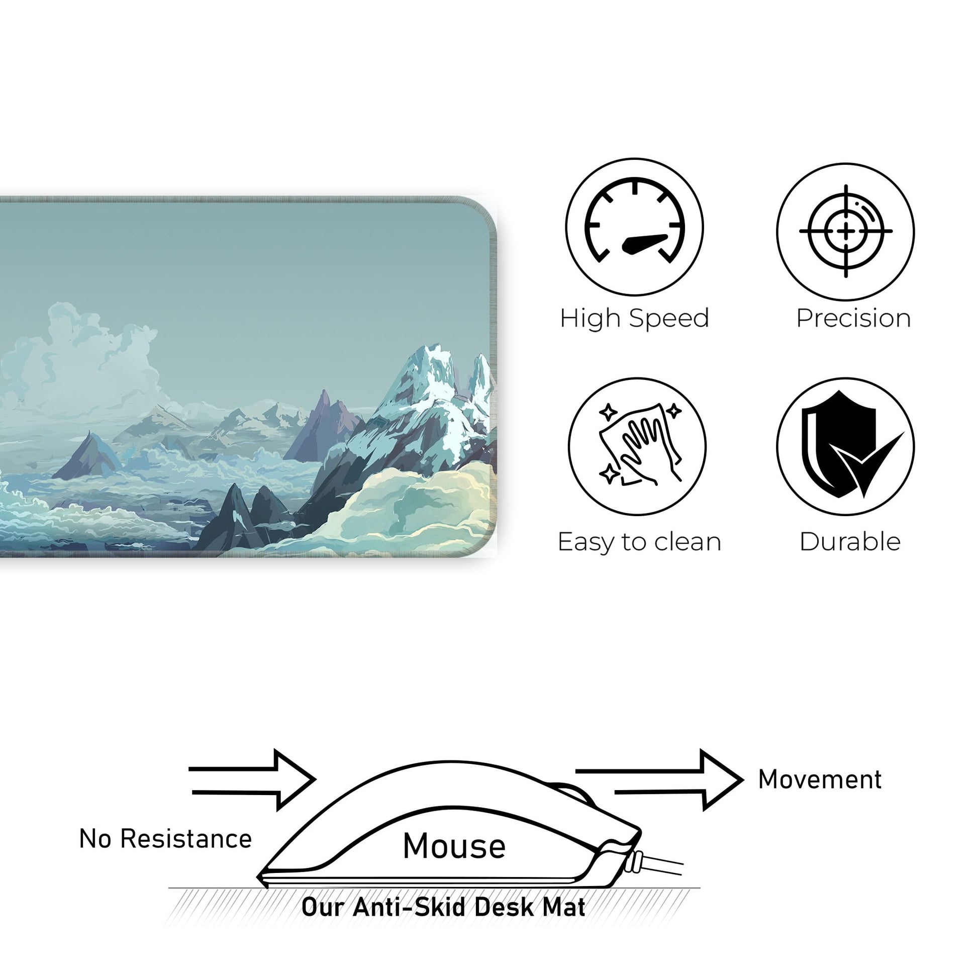 Mountains Landscape - E-XL Mousepad image 3
