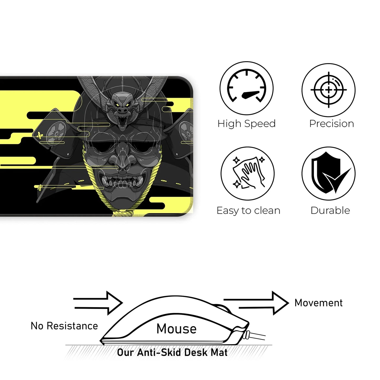 Cyber Oni - Yellow - E-XL Mousepad image 3