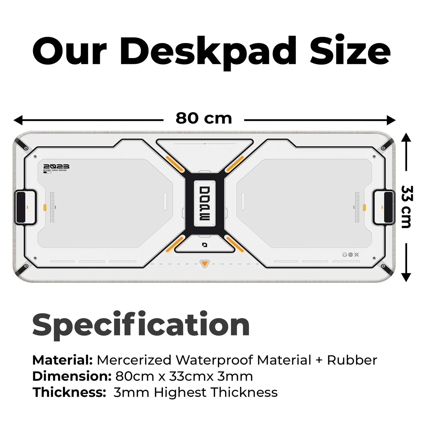 Dope Pattern - White - E-XL Mousepad image 1