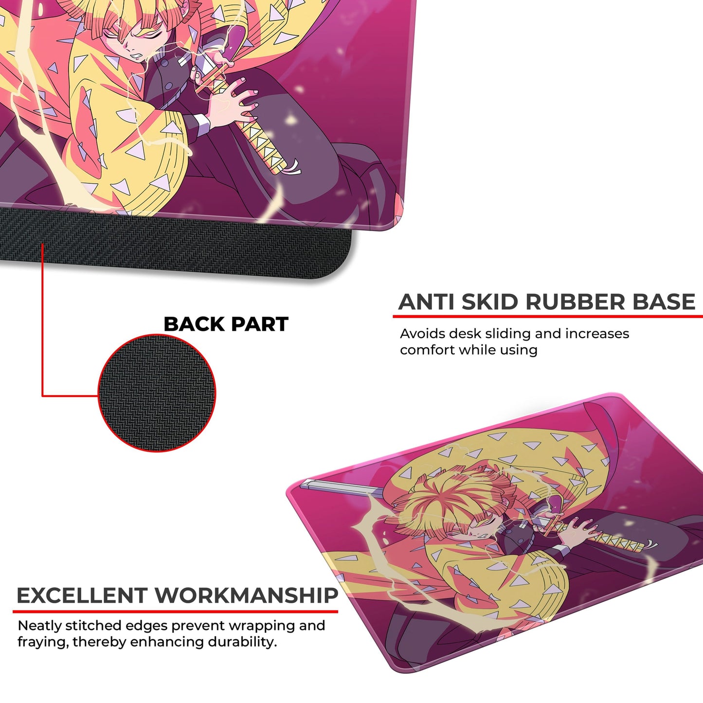 Zenitsu Agatsuma - S Size Mousepad image 3
