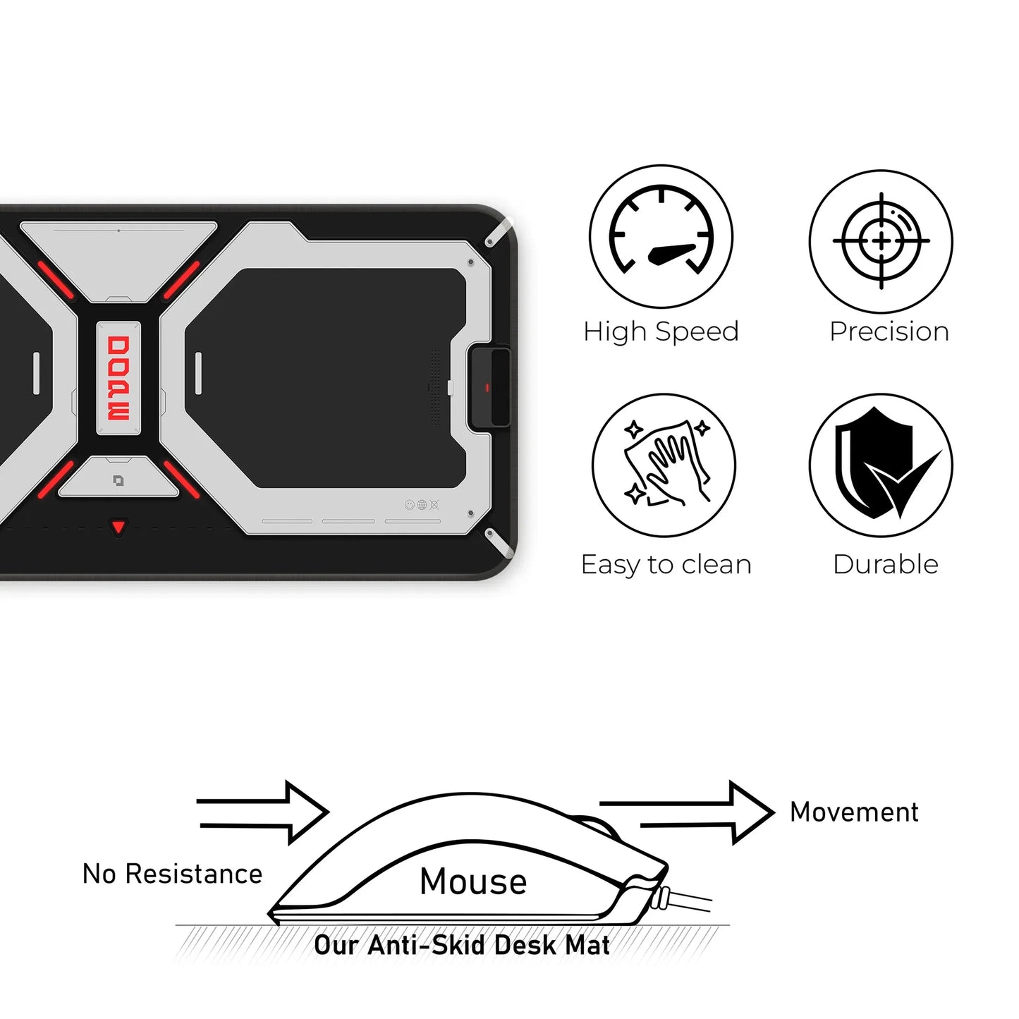 Dope Pattern - Black - E-XL Mousepad image 3