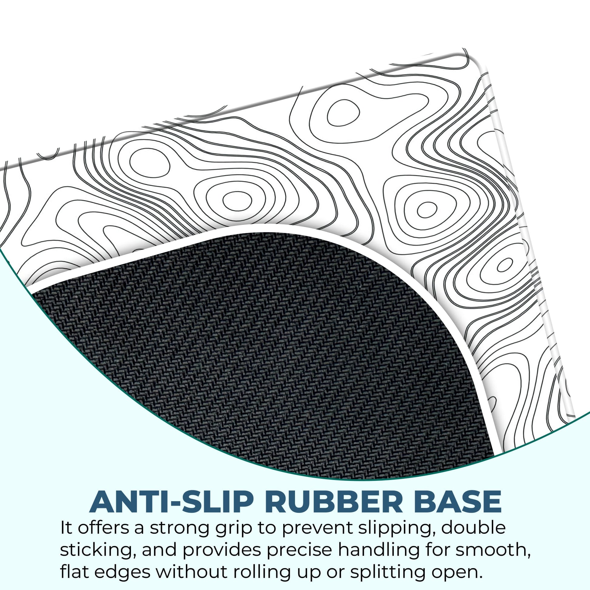 White Topography - S Size Mousepad image 2