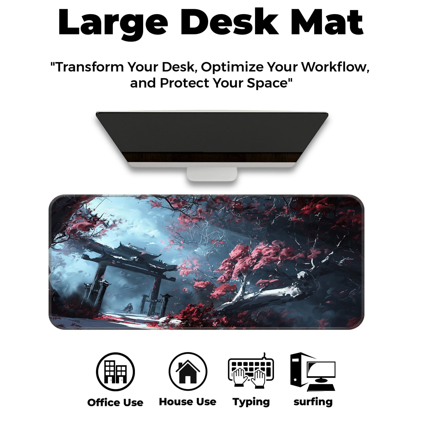 Dark Sakura Art - E-XL Mousepad image 5