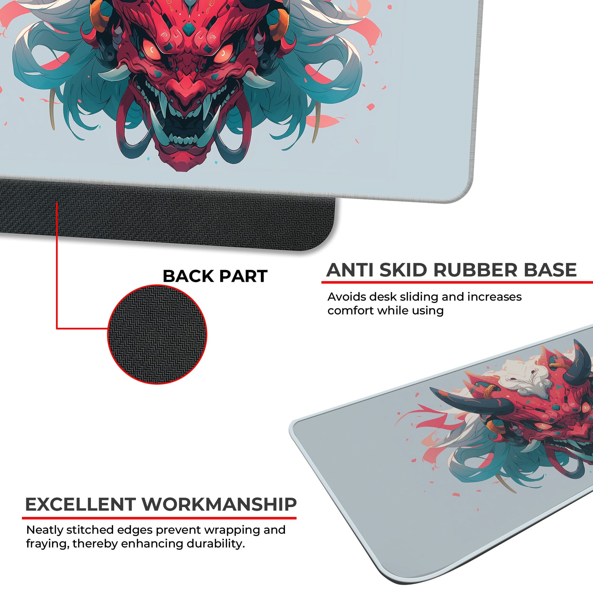 Oni Mask - Light - E-XL Mousepad image 2
