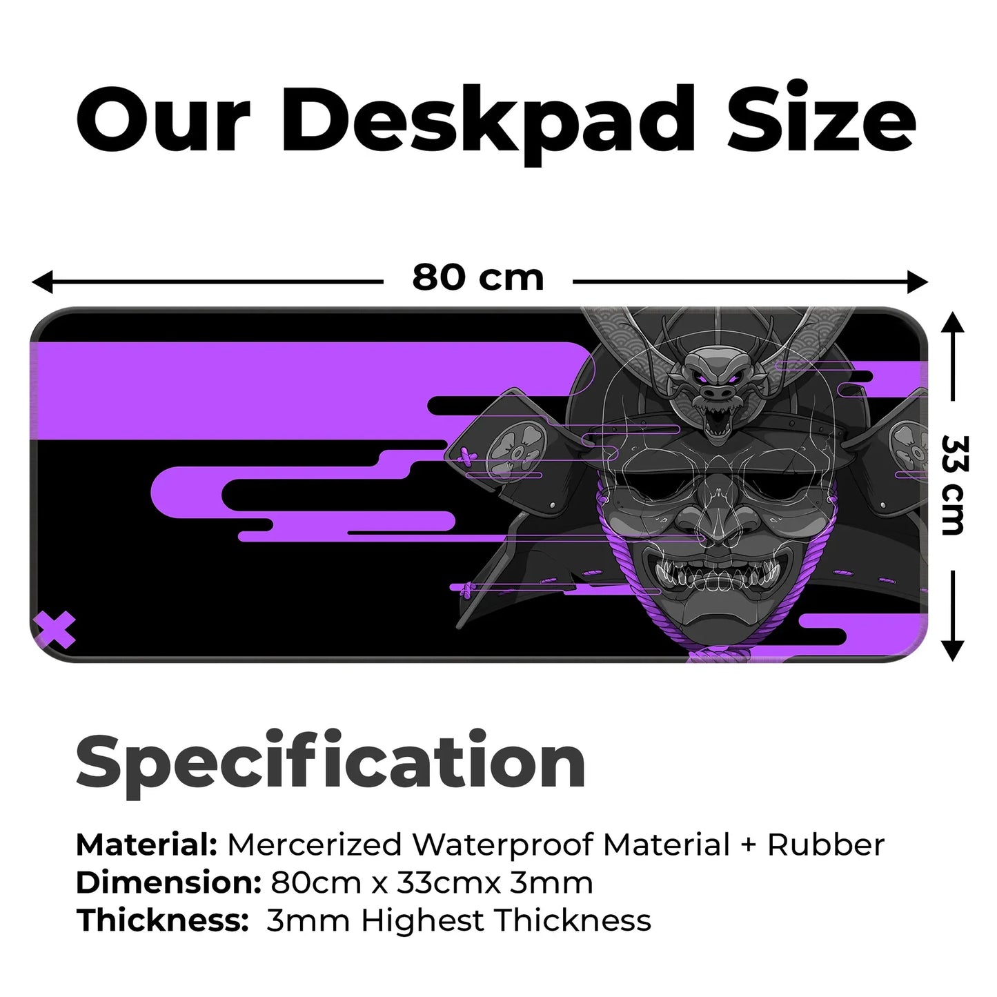 Cyber Oni - Purple - E-XL Mousepad image 1