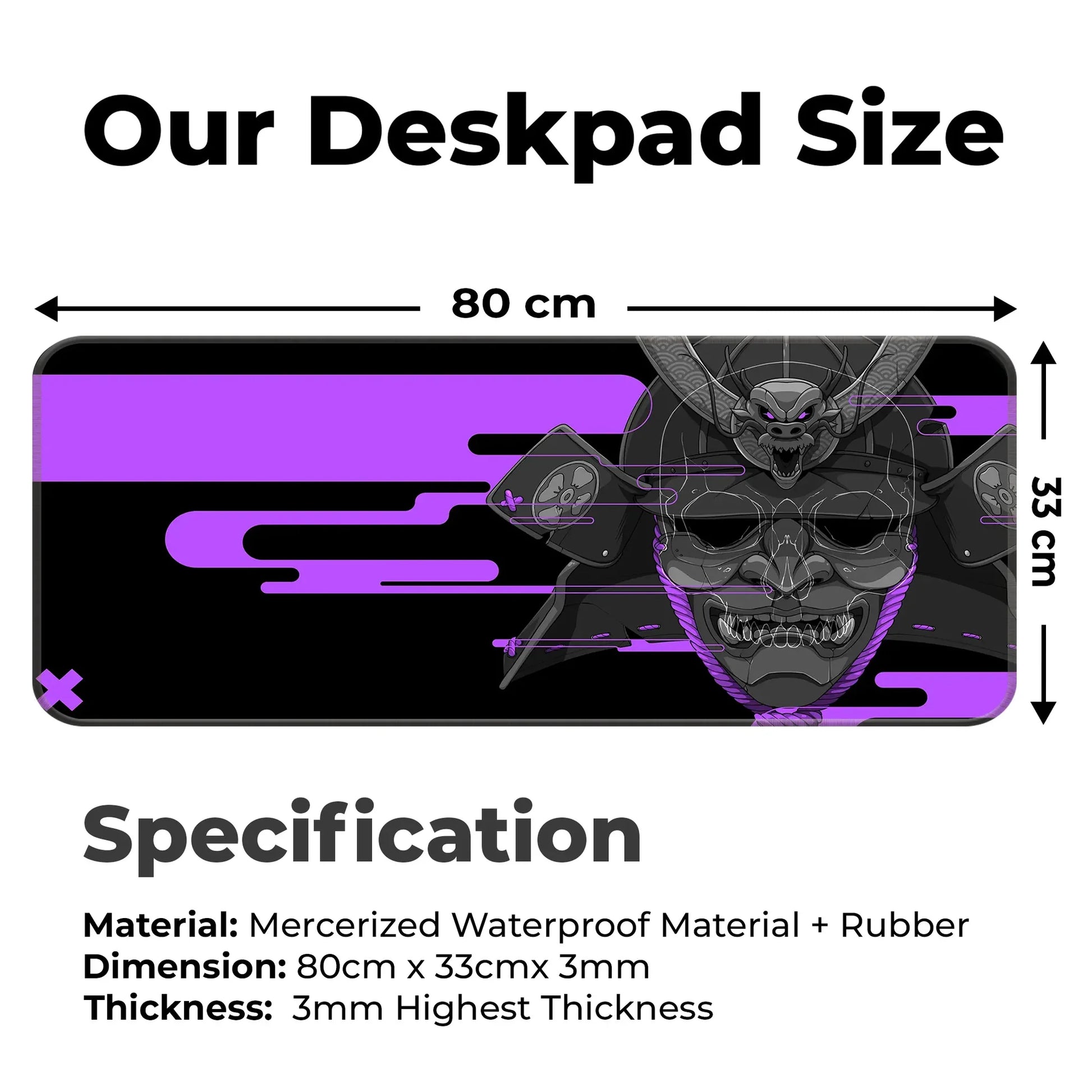 Cyber Oni - Purple - E-XL Mousepad image 1