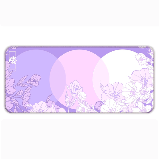 Sakura Circles - Lavender - E-XL Mousepad image 0