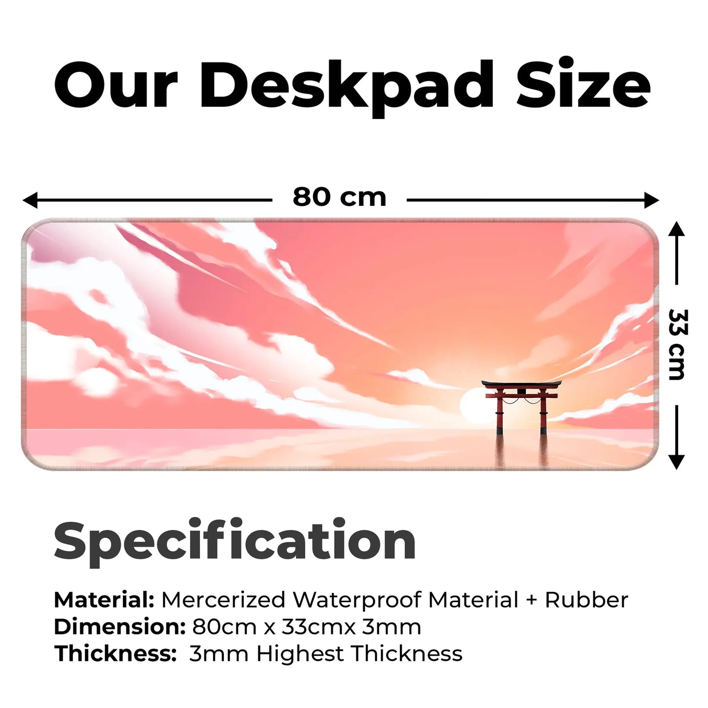 Tori Gate - Sunset - E-XL Mousepad image 1