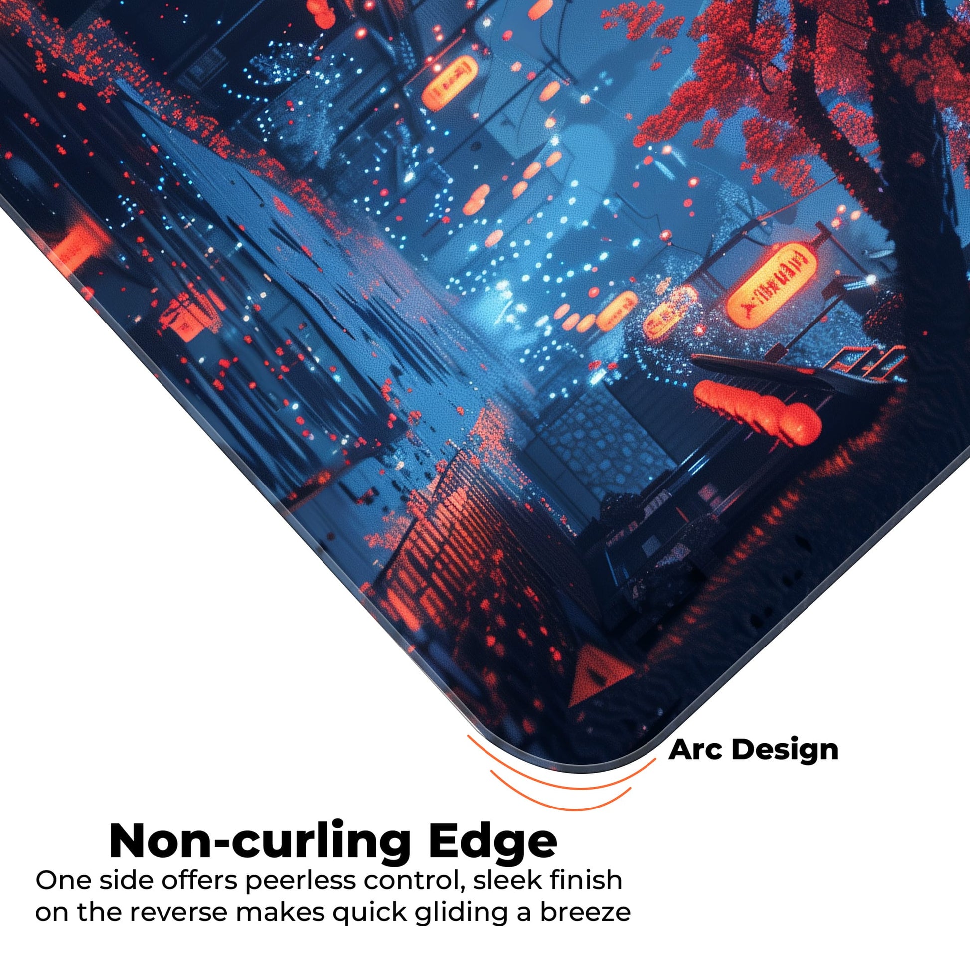 Japanese Night City - E-XL Mousepad image 4
