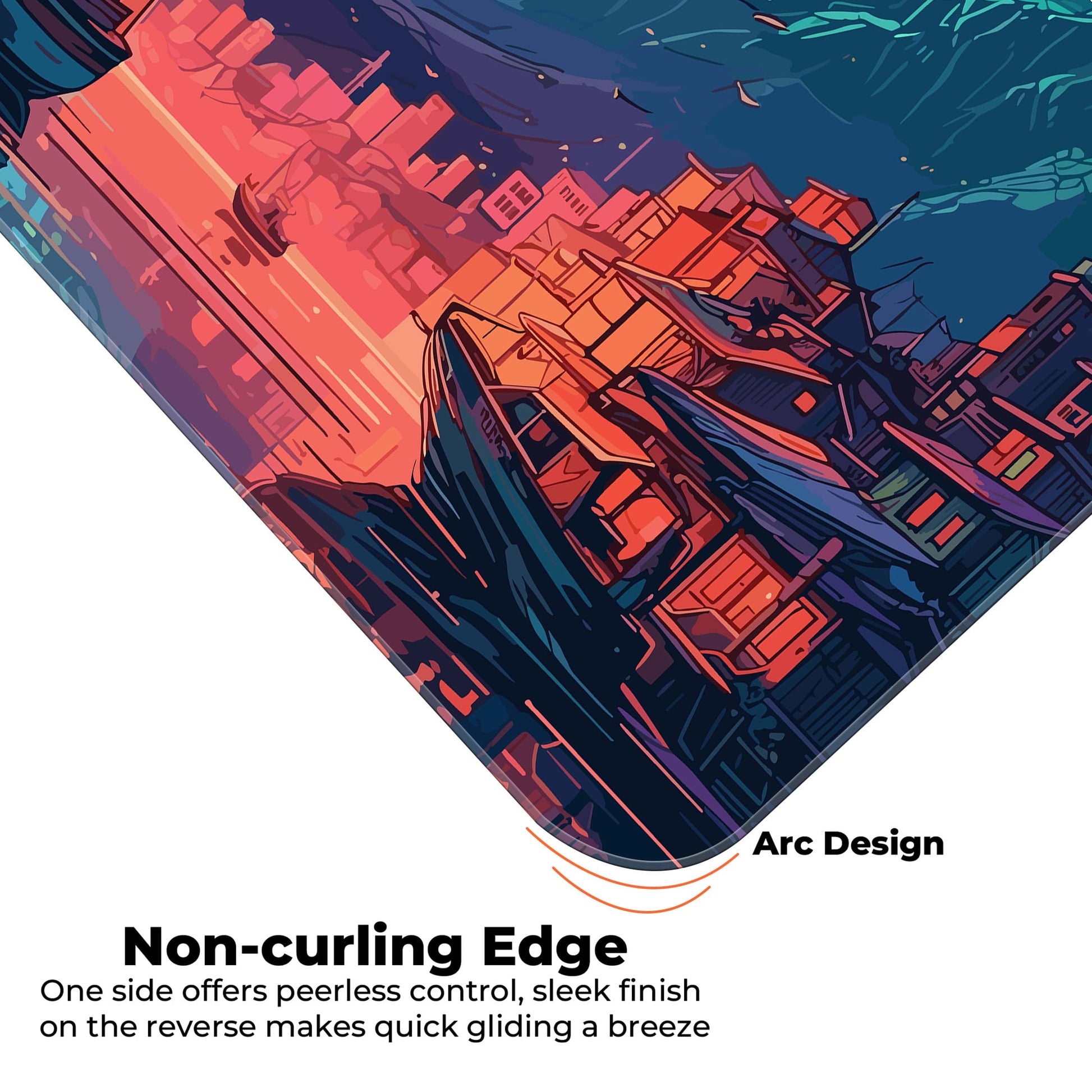 River Night City - E-XL Mousepad image 4