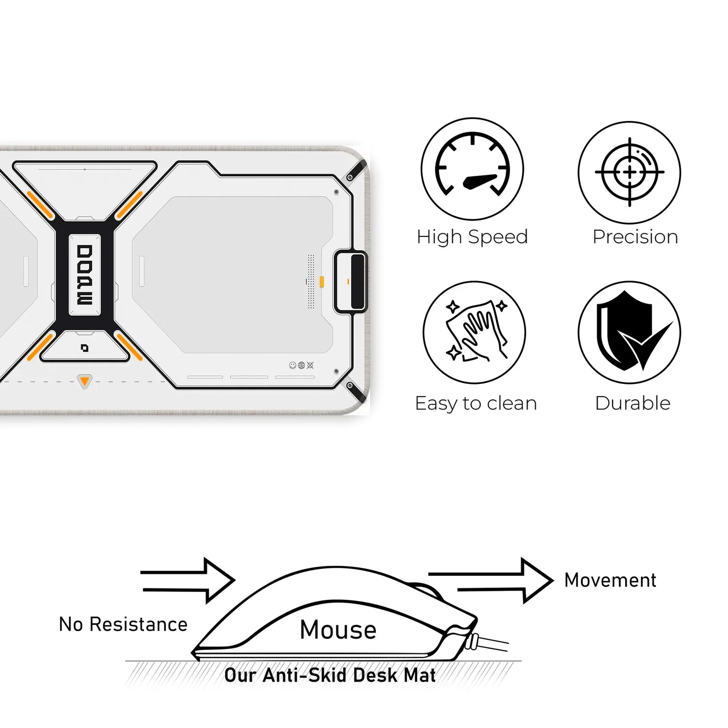 Dope Pattern - White - E-XL Mousepad image 3