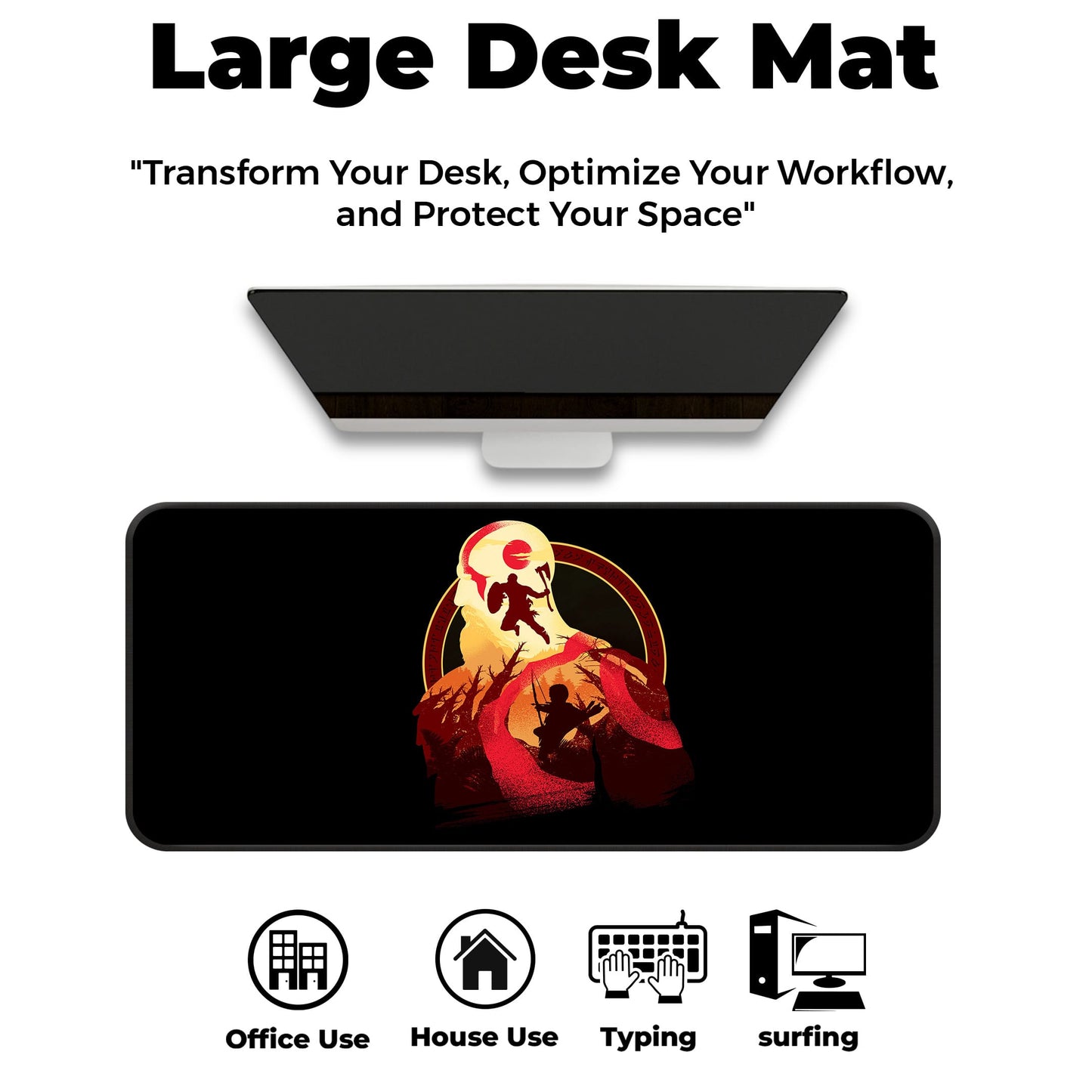 Kratos Artwork - E-XL Mousepad image 5