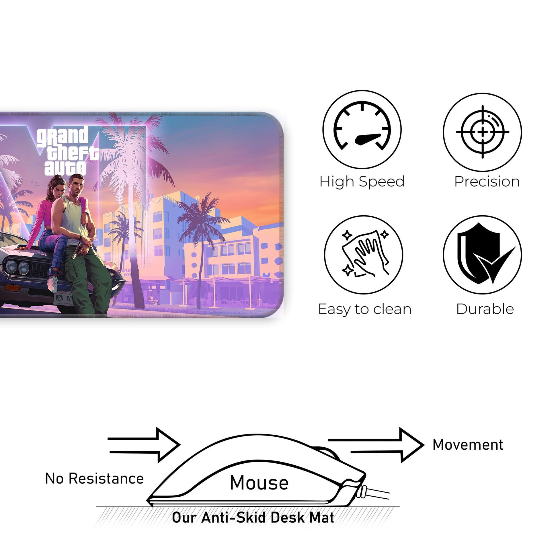 GTA VI - III - E-XL Mousepad image 3