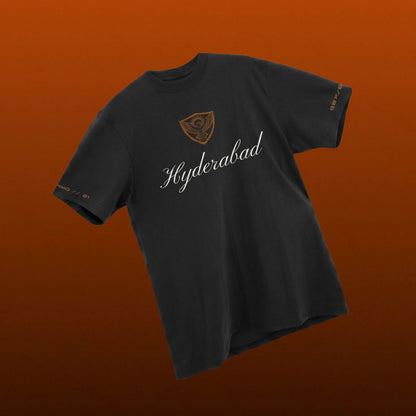 Hyderabad Legacy cricket oversized t-shirt front – OverBlaze