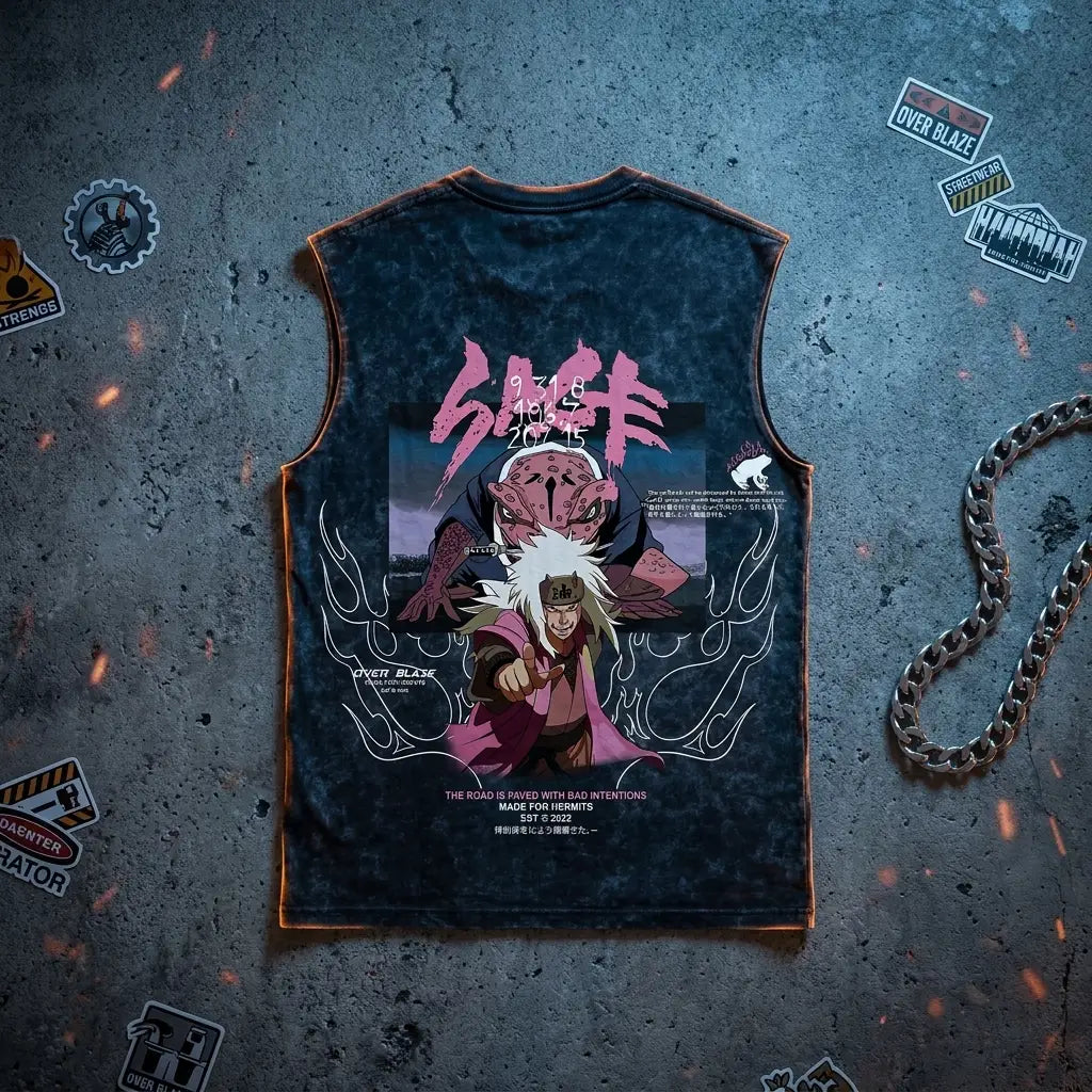 Jiraiya "Pervy Sage"/ Grey Acid Wash Tank