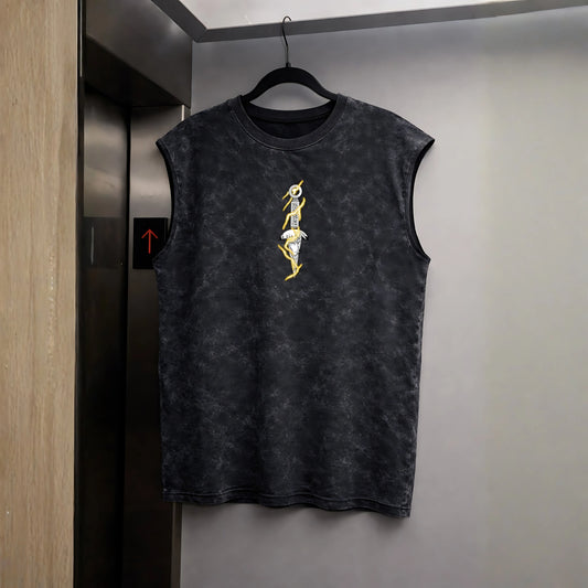 Minato "Yellow Flash"/ Black Acid Wash Tank