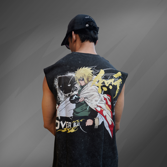 Minato "Yellow Flash"/ Black Acid Wash Tank