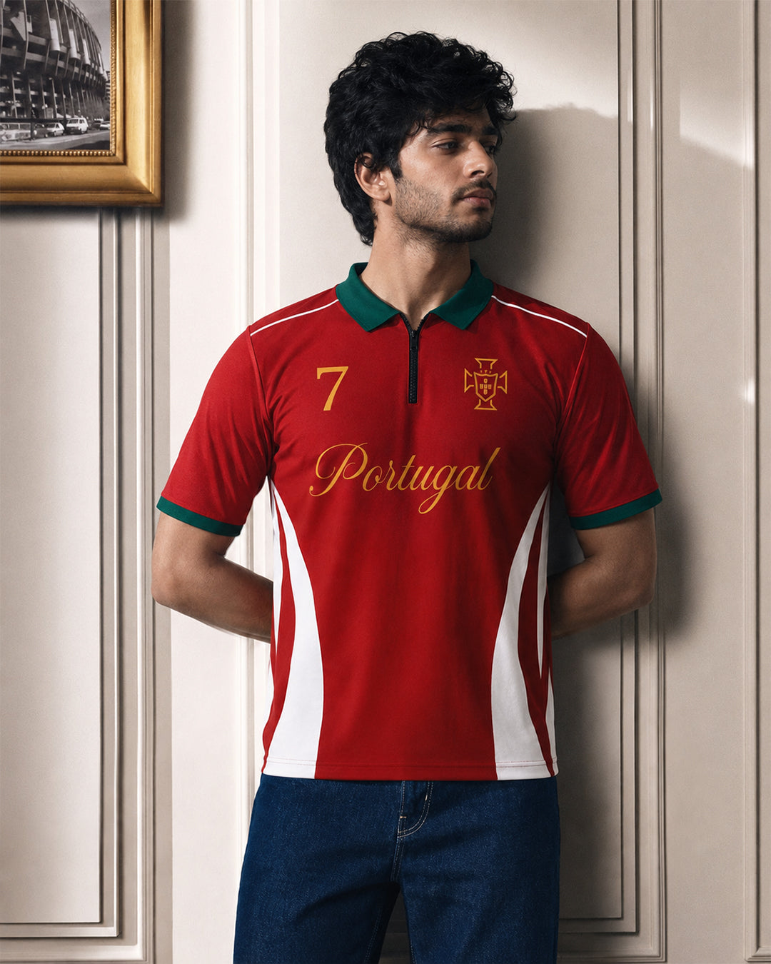 Portugal Zipper Polo
