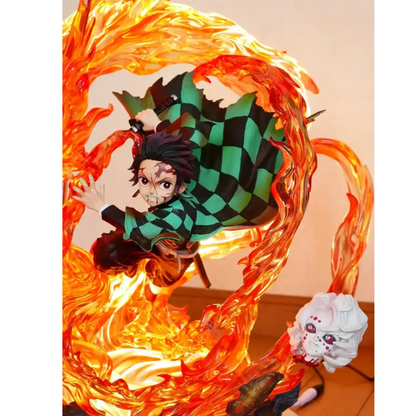 Tanjiro Kamado Sun Breathing (Hinokami Kagura) Statue — Demon Slayer Diorama Figure