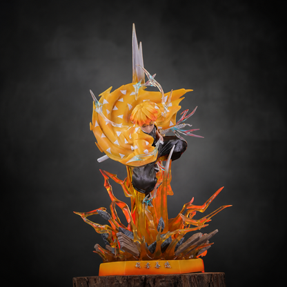 Zenitsu Agatsuma Thunder Breathing Statue — Demon Slayer LED Figure