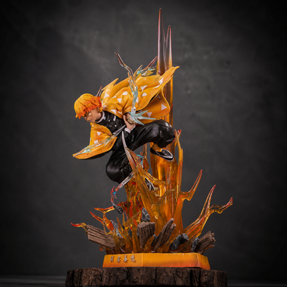 Zenitsu Agatsuma Thunder Breathing Statue — Demon Slayer LED Figure