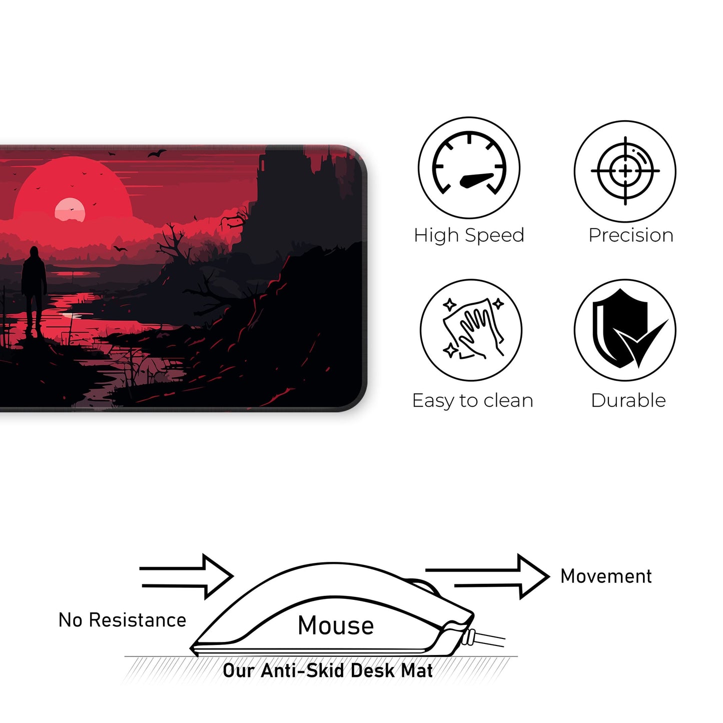 Red Landscape - E-XL Mousepad image 3