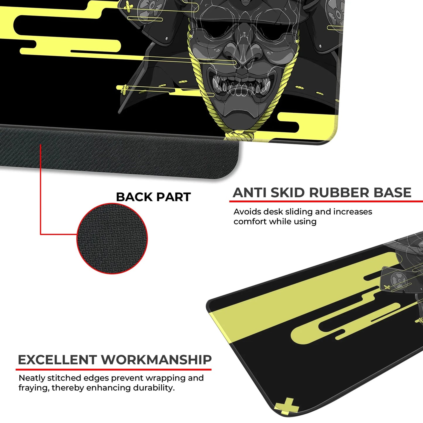 Cyber Oni - Yellow - E-XL Mousepad image 2