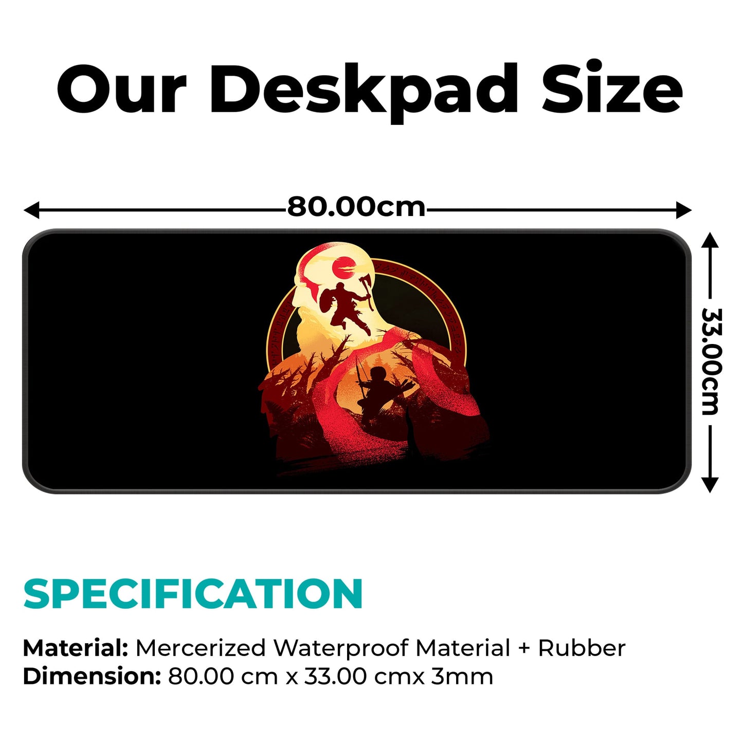 Kratos Artwork - E-XL Mousepad image 1