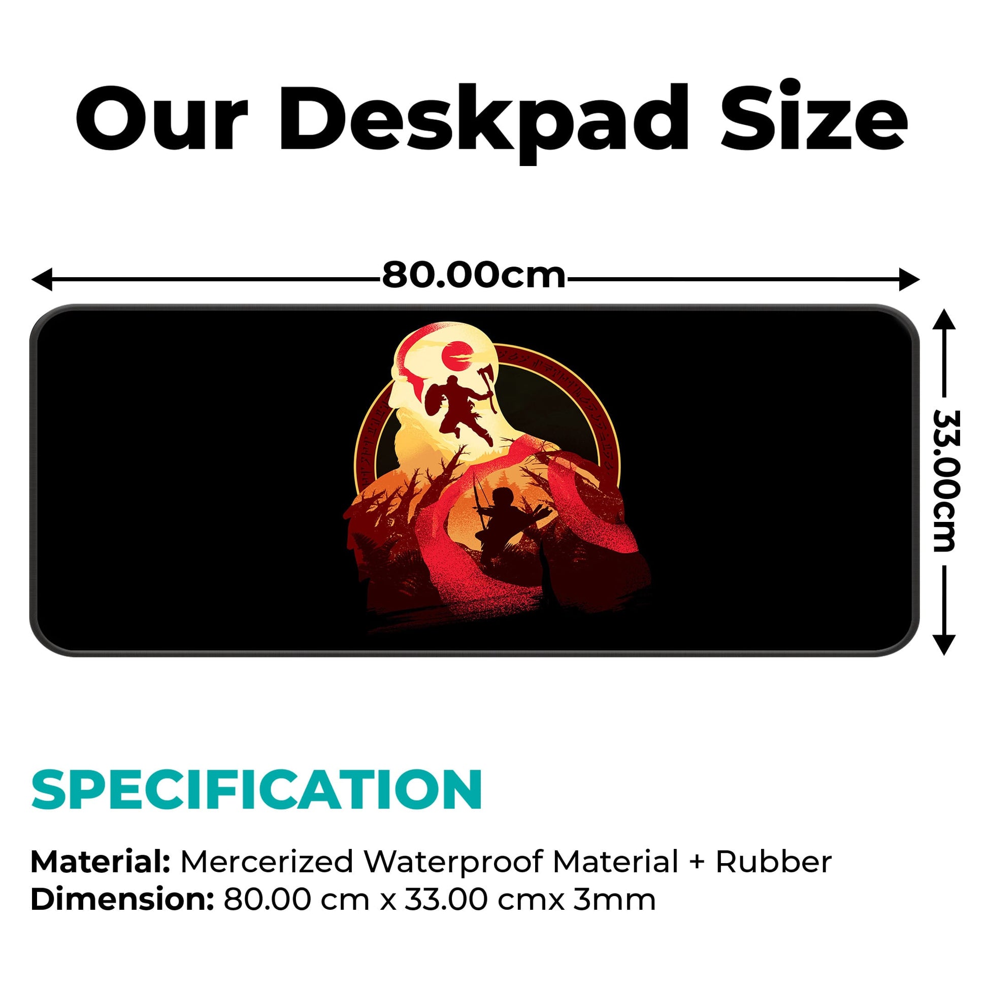 Kratos Artwork - E-XL Mousepad image 1