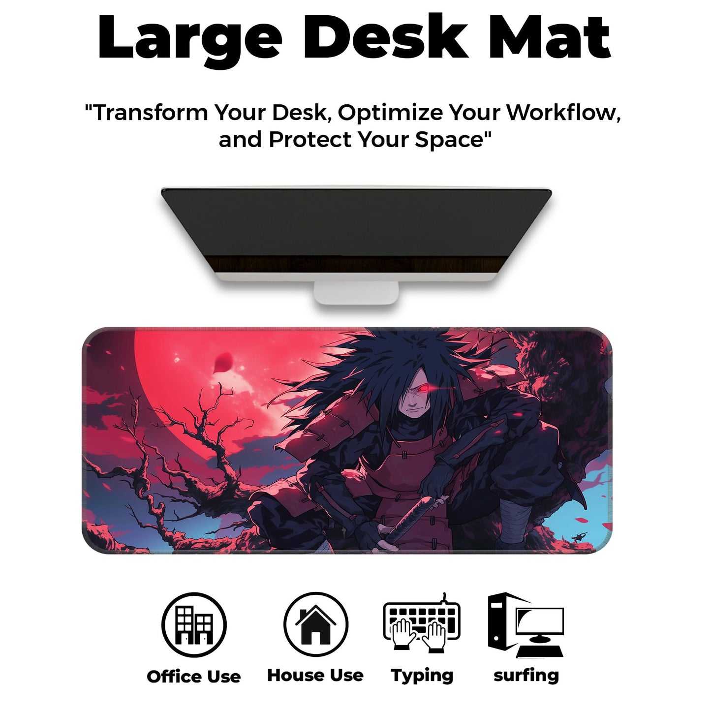 Uchiha Madara - E-XL Mousepad image 5