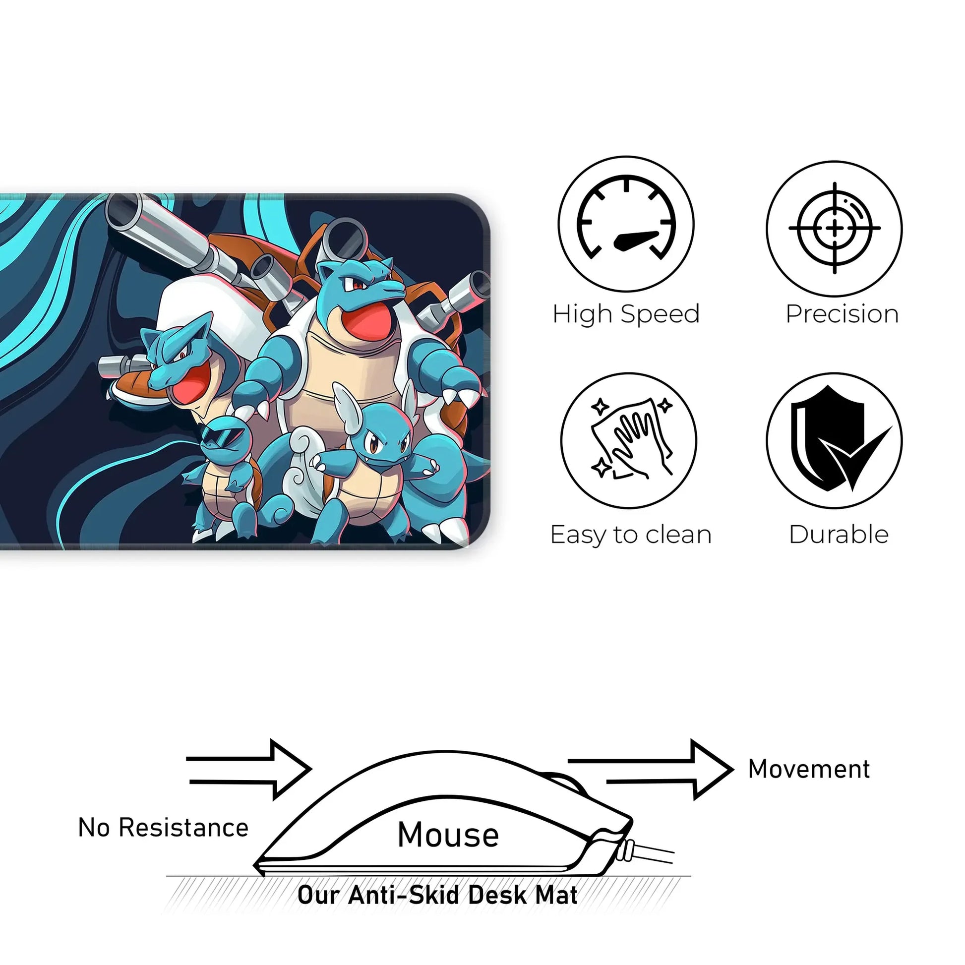 Squirtle Family - E-XL Mousepad image 3