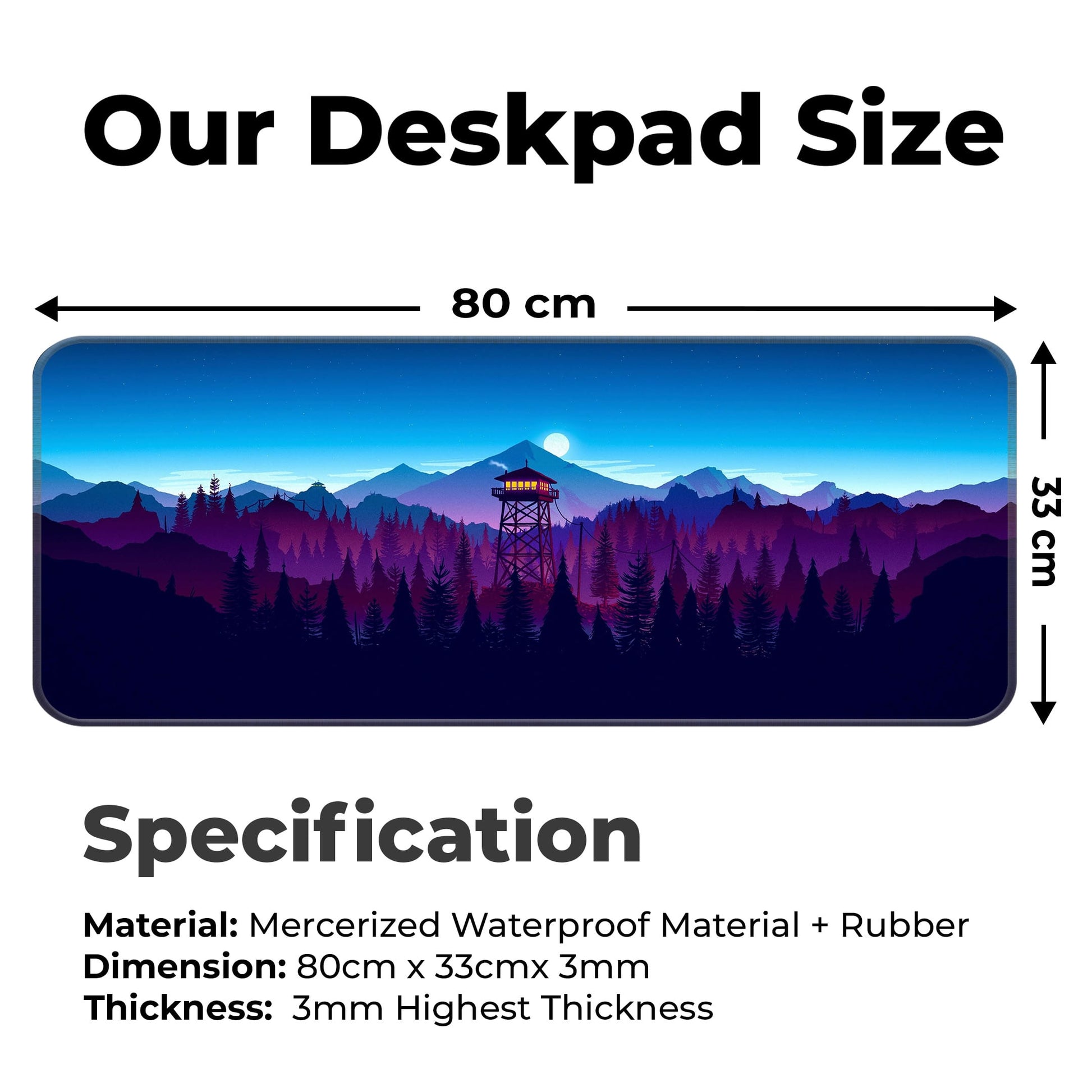 Mountains Abstract - E-XL Mousepad image 1