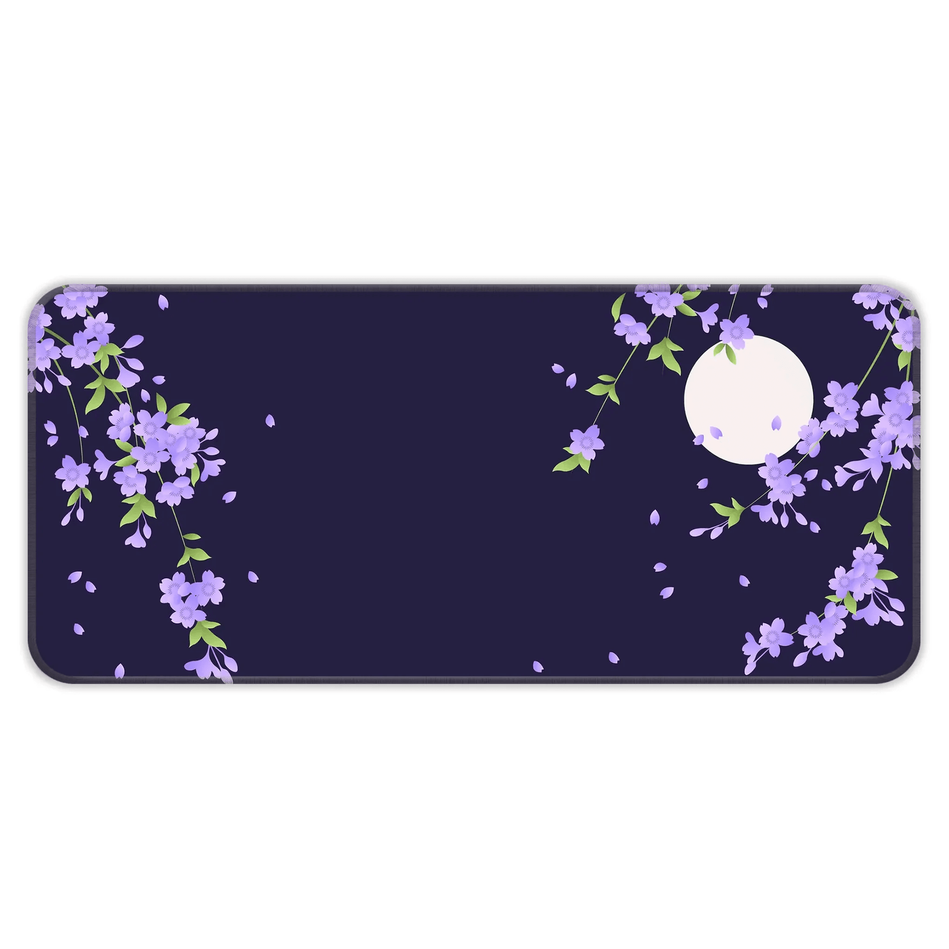Sakura Petals Moon - Purple - E-XL Mousepad image 0