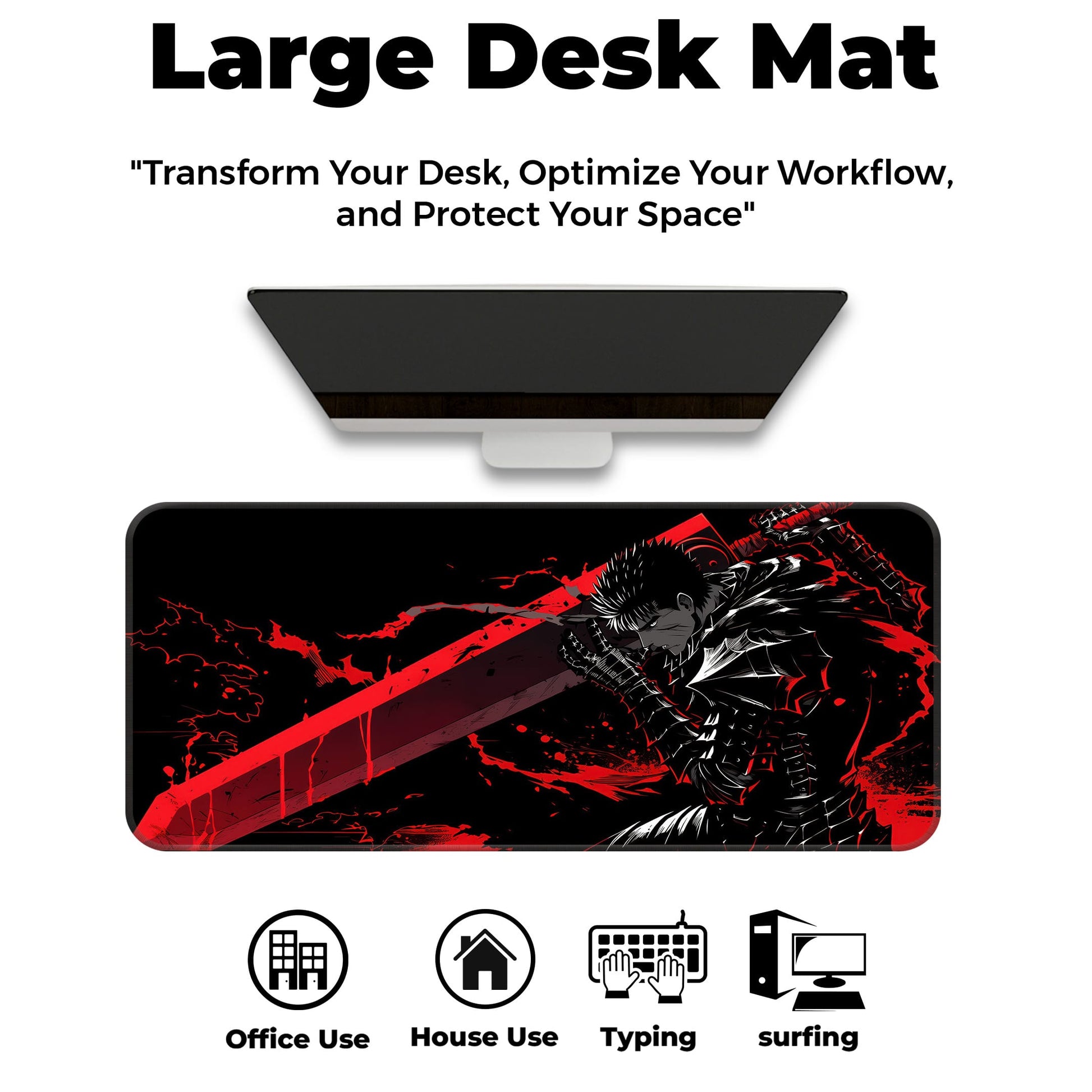 Berserk - Guts - E-XL Mousepad image 5