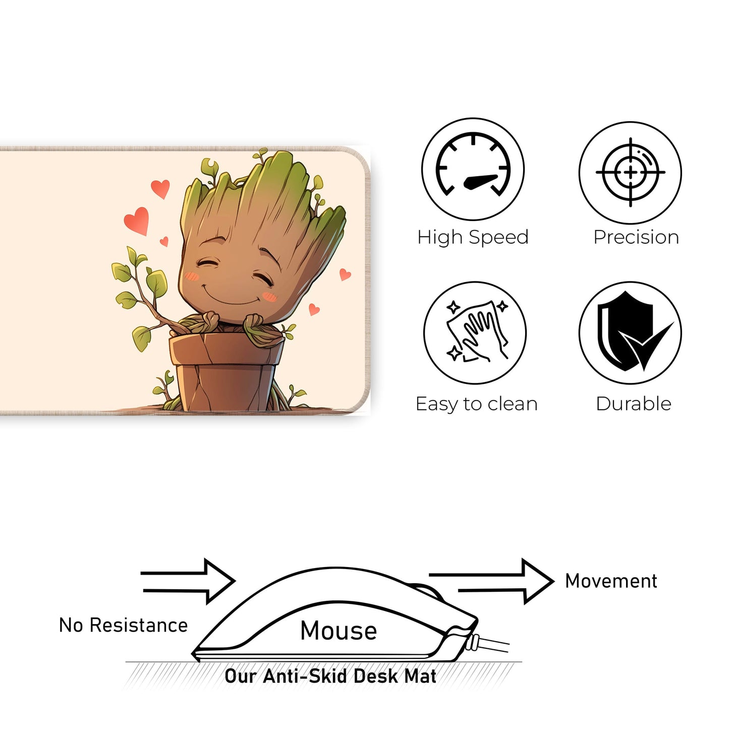 Cute Groot - E-XL Mousepad image 3